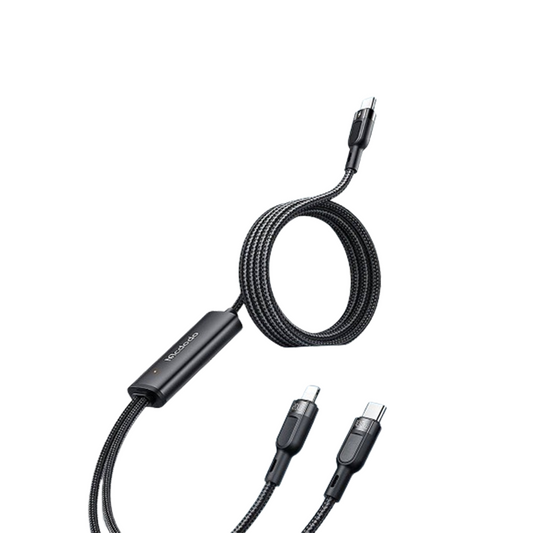 Mcdodo 2 in 1 100W PD Type C to Lightning + Type-C Cable