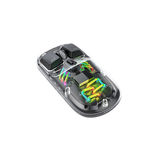 Porodo Transparent Mouse 2.4G and Bluetooth Dual Mode