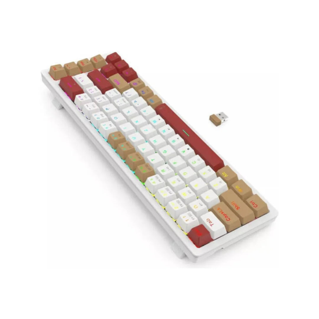 Redragon Rammus Pro 3 Modes 60% Hot-Swappable Mechanical Keyboard K677WLR-RGB