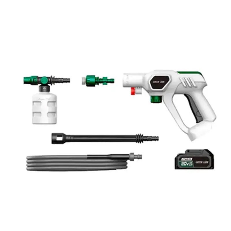 Green Lion Wireless Pressure Wash Gun 130W 2000mAh - White