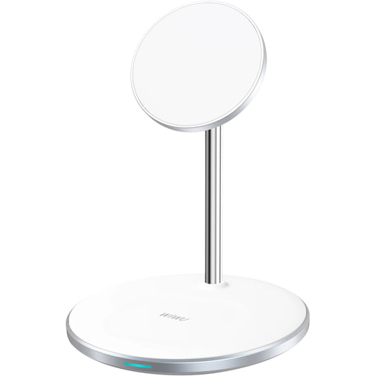 WIWU 2IN1 30W WIRELESS CHARGING STATION FOR MOBILE PHONE AND AIRBUDS - WHITE