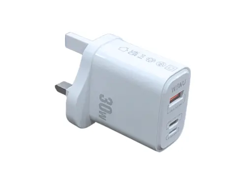 Wiwu WI-U021 SIC 30W PD+QC Fast Charger 3 Pin