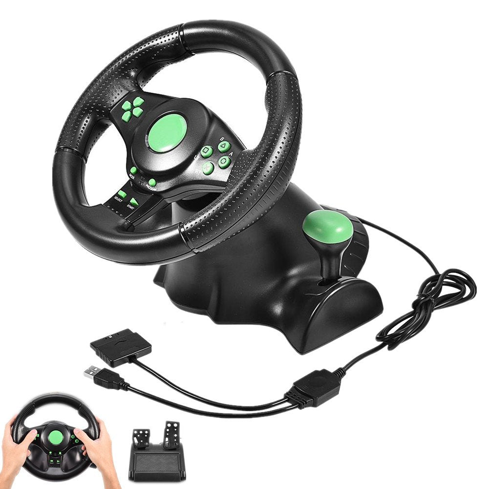 VIBRATION STEERING WHEEL H306 FOR XBOX360-PS3-PS2-PC USB