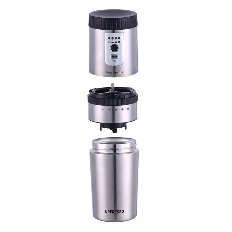 Lepresso Portable Mug Burr Grinder Coffee Maker