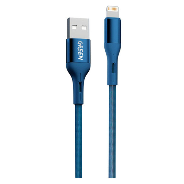 Green Braided Cable Usb-A TO Lightning 1.2M