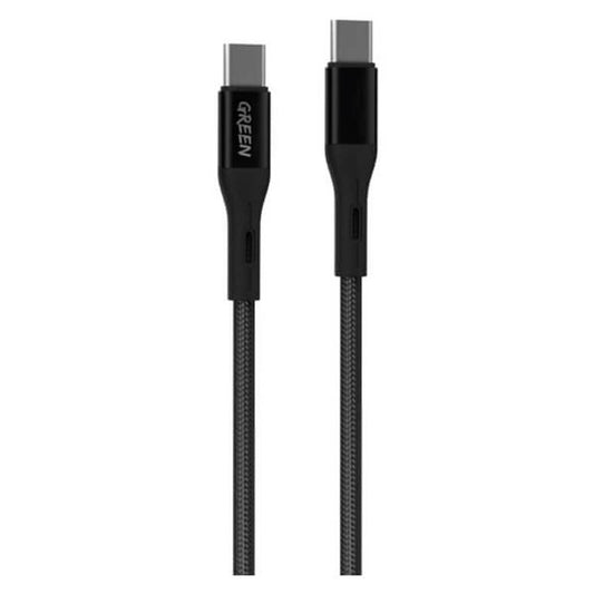 Green Lion Braided Series 2 Cable USB-C TO USB-C 1M PD 60W - Black