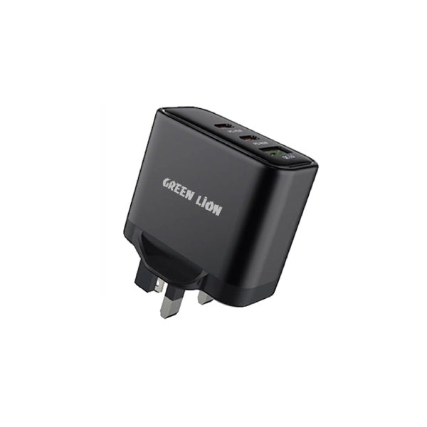 Green Ultra Quick 3 Output Compact With 2 Cable Usb-A TO Usb-C + Usb-C TO Lightning 50W