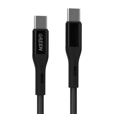 Green Lion Braided Series 2 Cable USB-C TO USB-C 1M PD 60W - Black