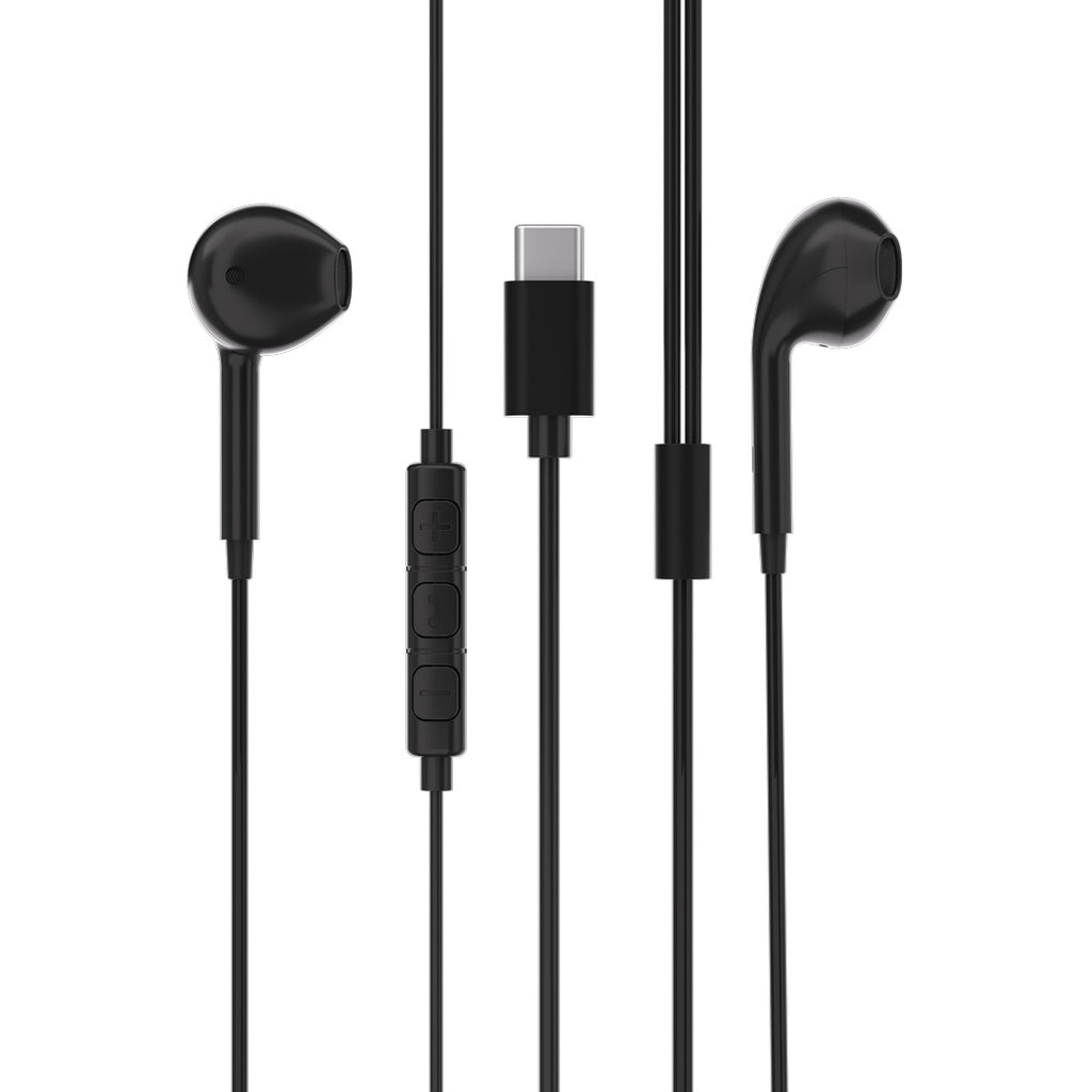 Powerology Type-c Connector Stereo Earphone (Black)