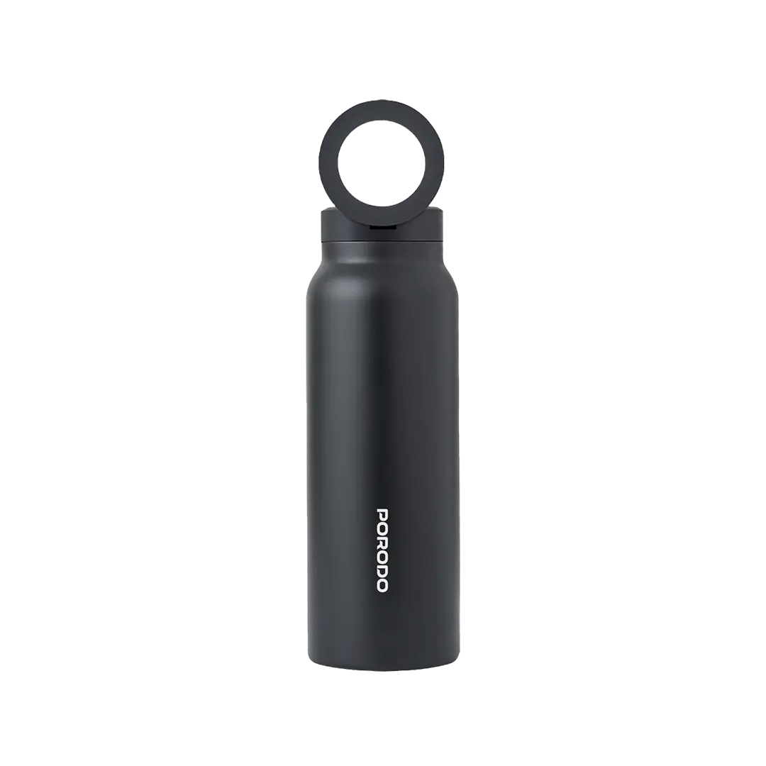 Porodo 2-Stage Filtration Water Bottle 600ml - Black