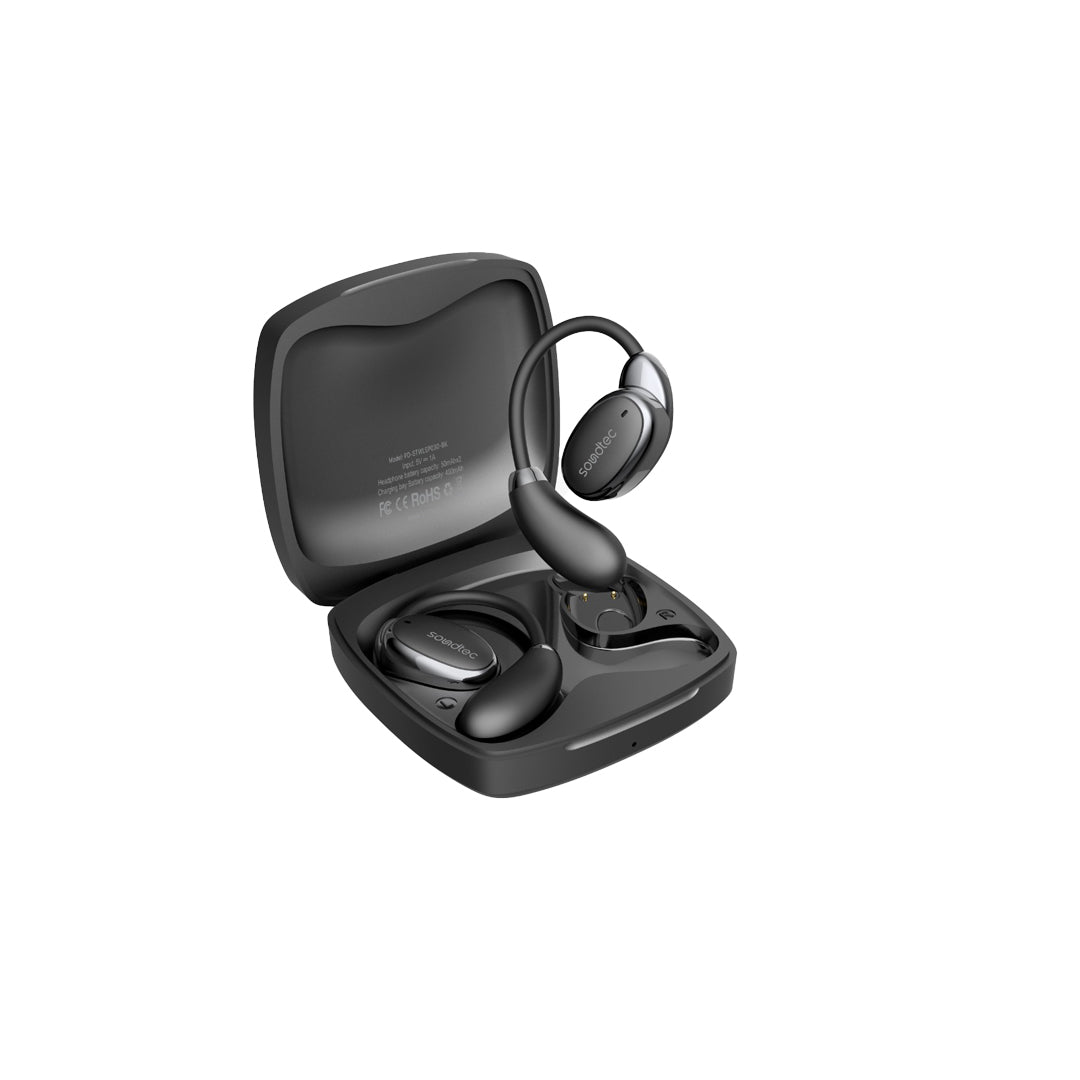 Porodo Aero Tune Open Wireless Earbuds - Black