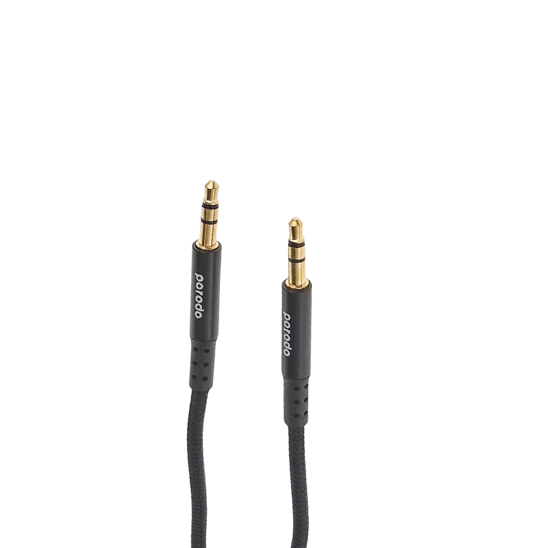 PORODO AUDIO CABLE BRAIDED METALLIC 1.2m AUX TO AUX