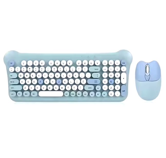 QW05 Mixed Color Portable 2.4G Wireless Keyboard Mouse Se