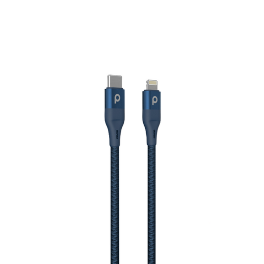 Porodo Aluminum PD Braided USB-C to Lightning Cable (0.25m)