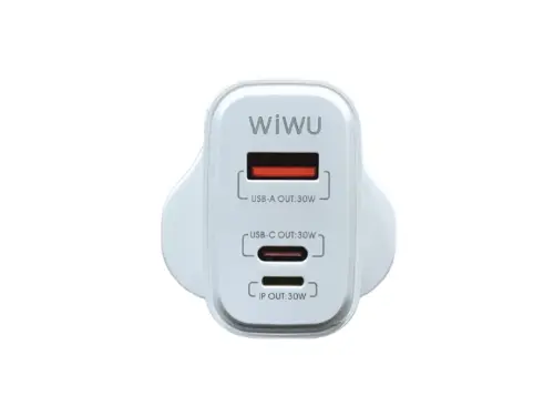 Wiwu WI-U021 SIC 30W PD+QC Fast Charger 3 Pin