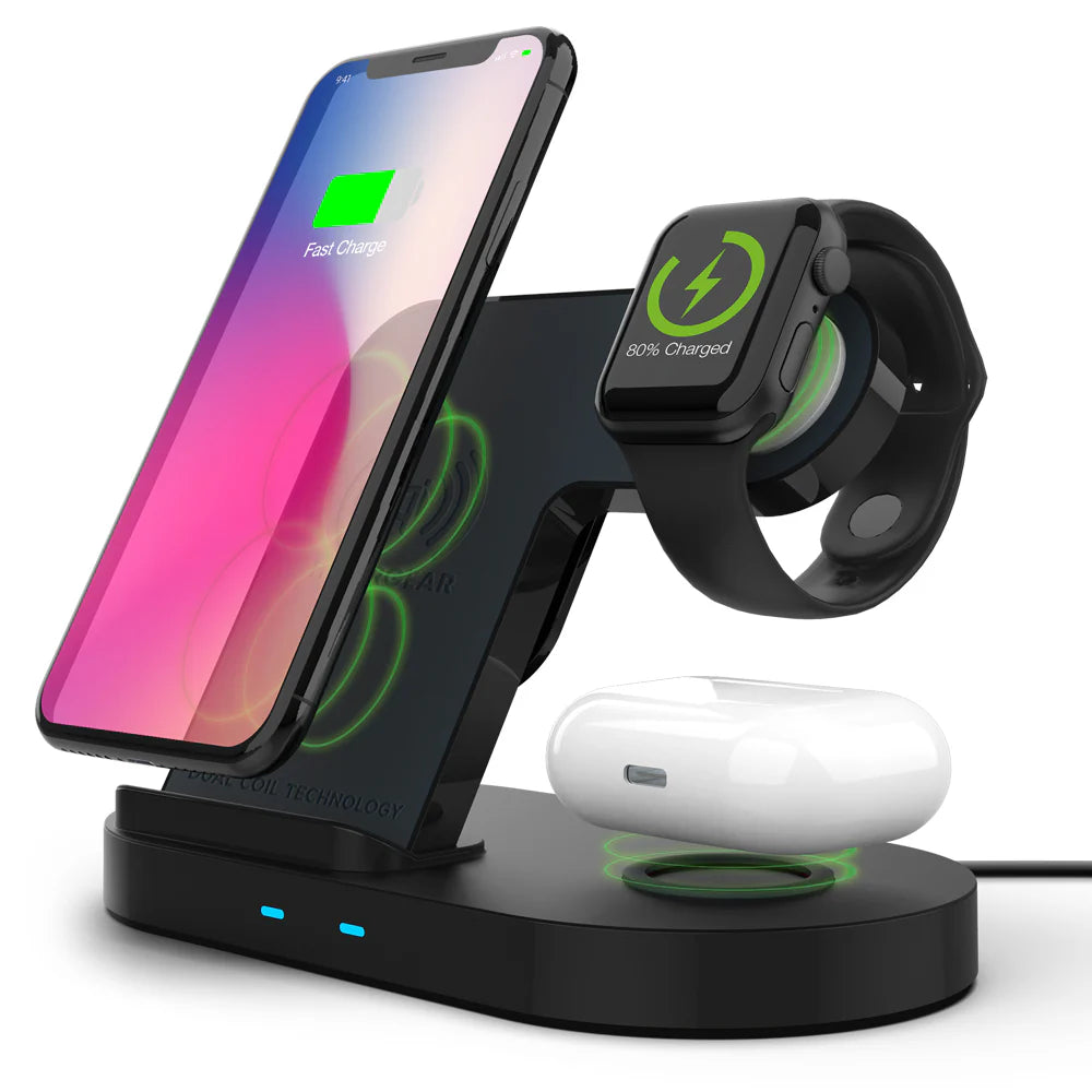 Master 3IN1 Fast Wireless Charging Stand (Gray)