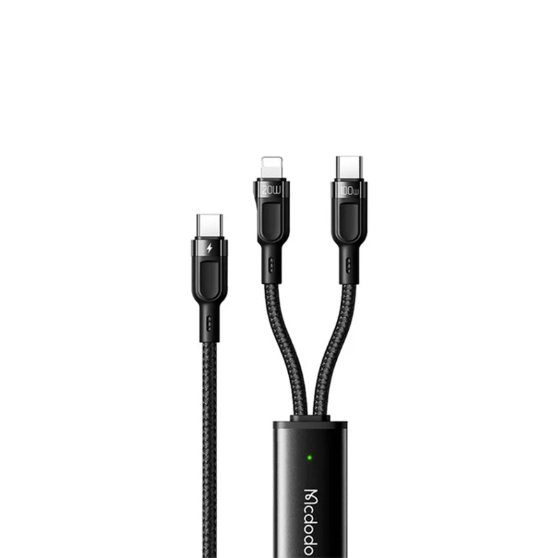 Mcdodo 2 in 1 100W PD Type C to Lightning + Type-C Cable