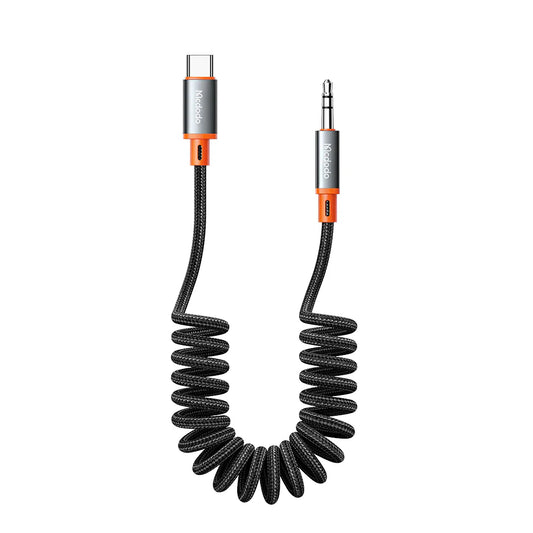 Mcdodo Audio Coiled Cable Aux TO Typ-C Digital 1.8M - Black