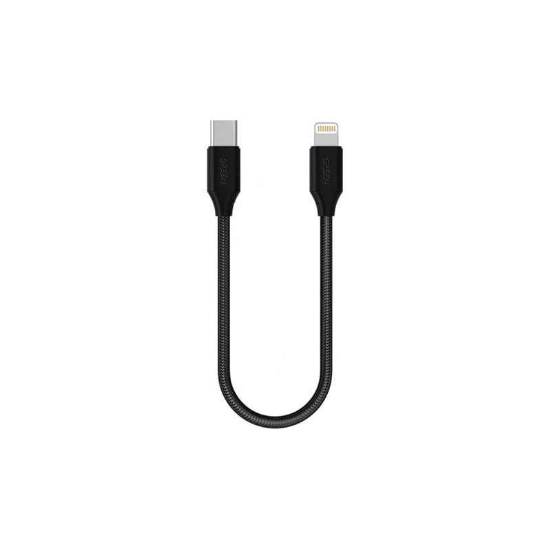 Green Braided Type-C to Lightning Cable 30cm